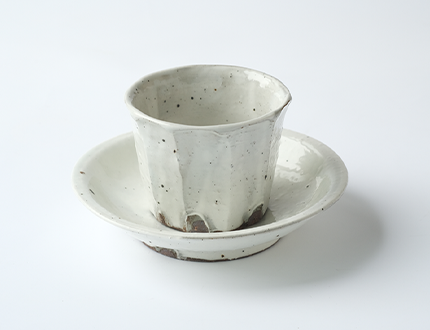 「粉引　コーヒー碗皿」1830310142